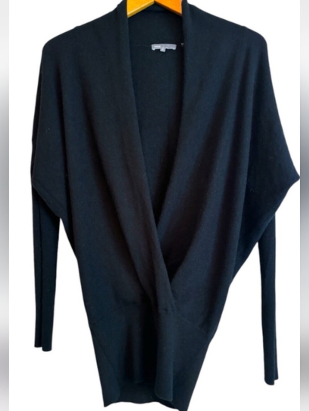 Vince Cashmere Long Sleeve Deep V Knit Faux Wrap Sweater Women’s Size Medium